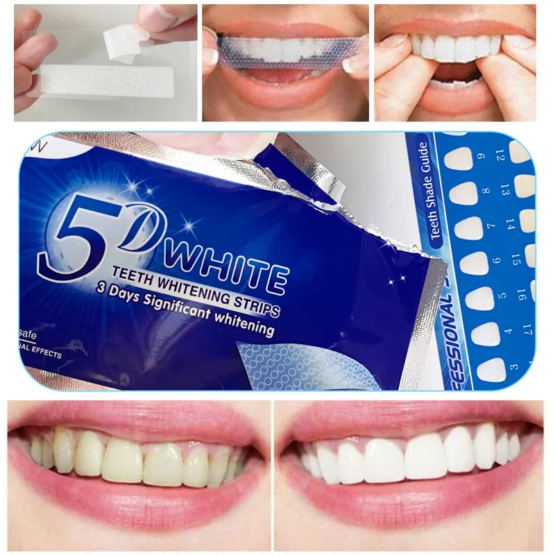 Teeth Whitening Essence - 1-12pcs 5D Whitening Teeth Stickers White