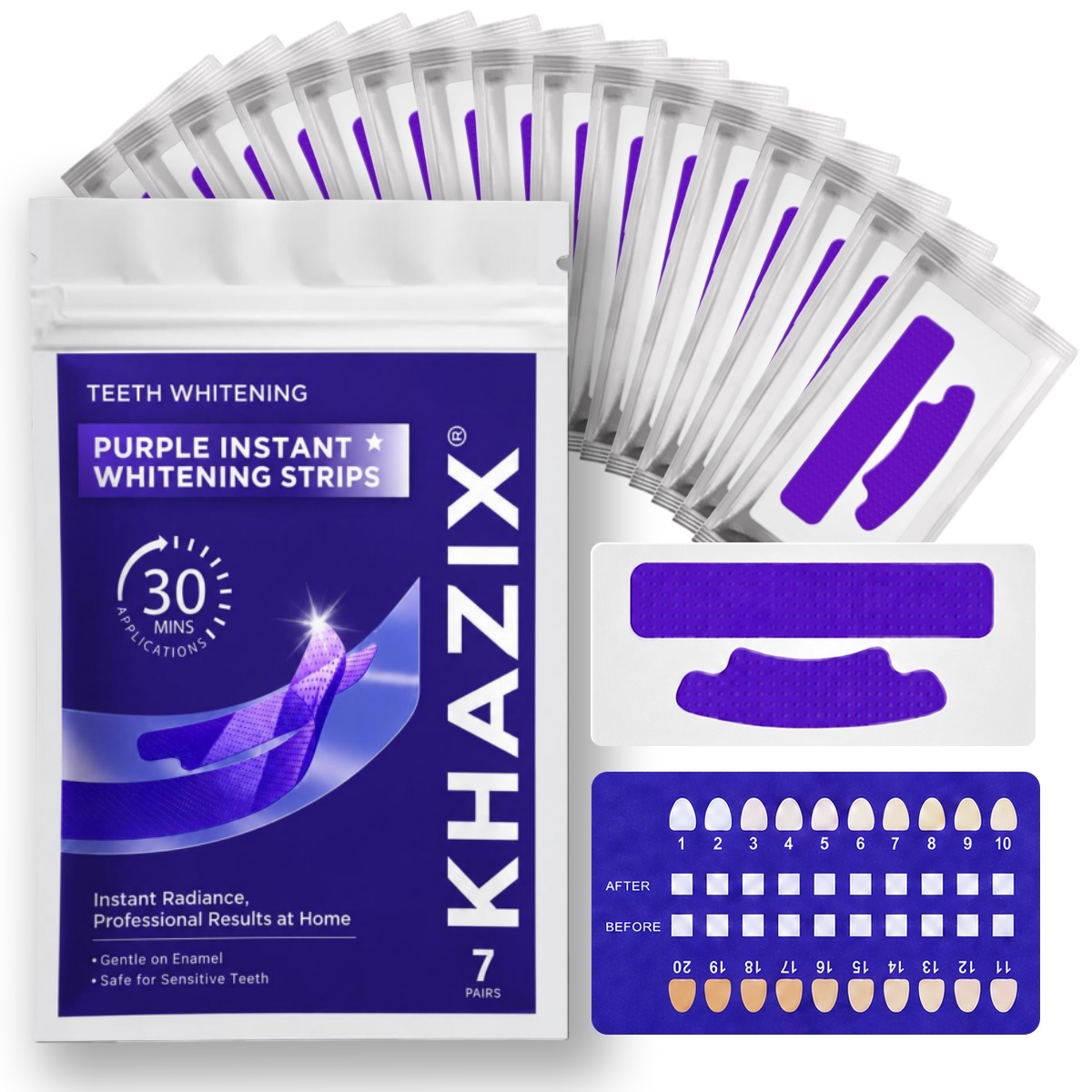 Teeth Whitening Street - 1/7 Pairs Teeth Whitening Strips for