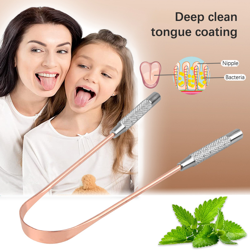 1PCS Copper Tongue Scraper Ora - Tongue Scraper Metal 评论和价格