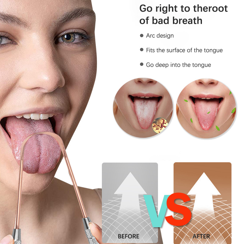 1PCS Copper Tongue Scraper Ora - Tongue Scraper Metal 评论和价格