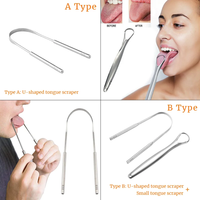 Tongue Scraper Cleaner for Adu - Tongue Scraper Metal 评论和价格