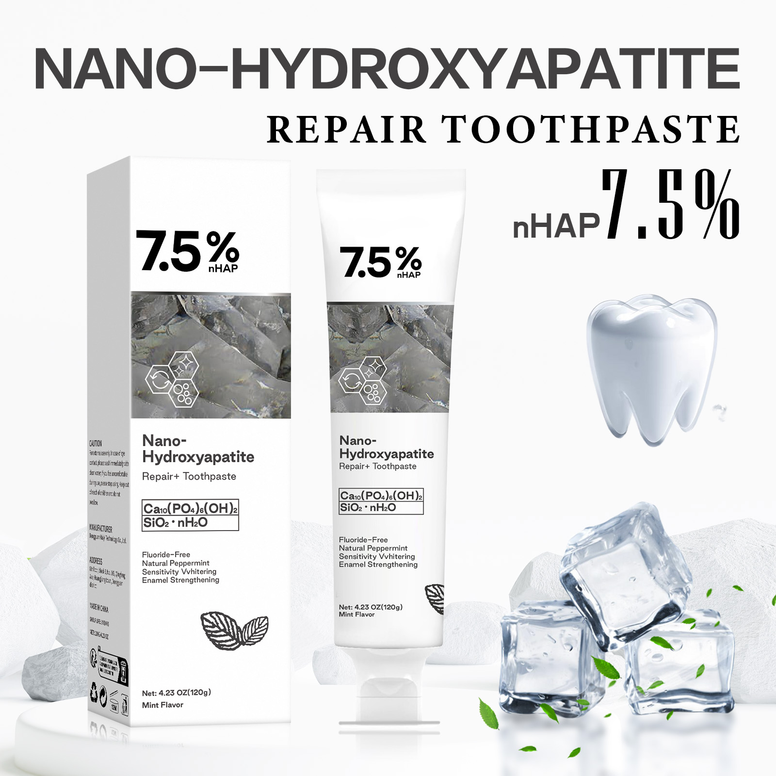 Nano Hydroxyapatite Toothpaste - Teeth Whitening Treatment 评论和价格