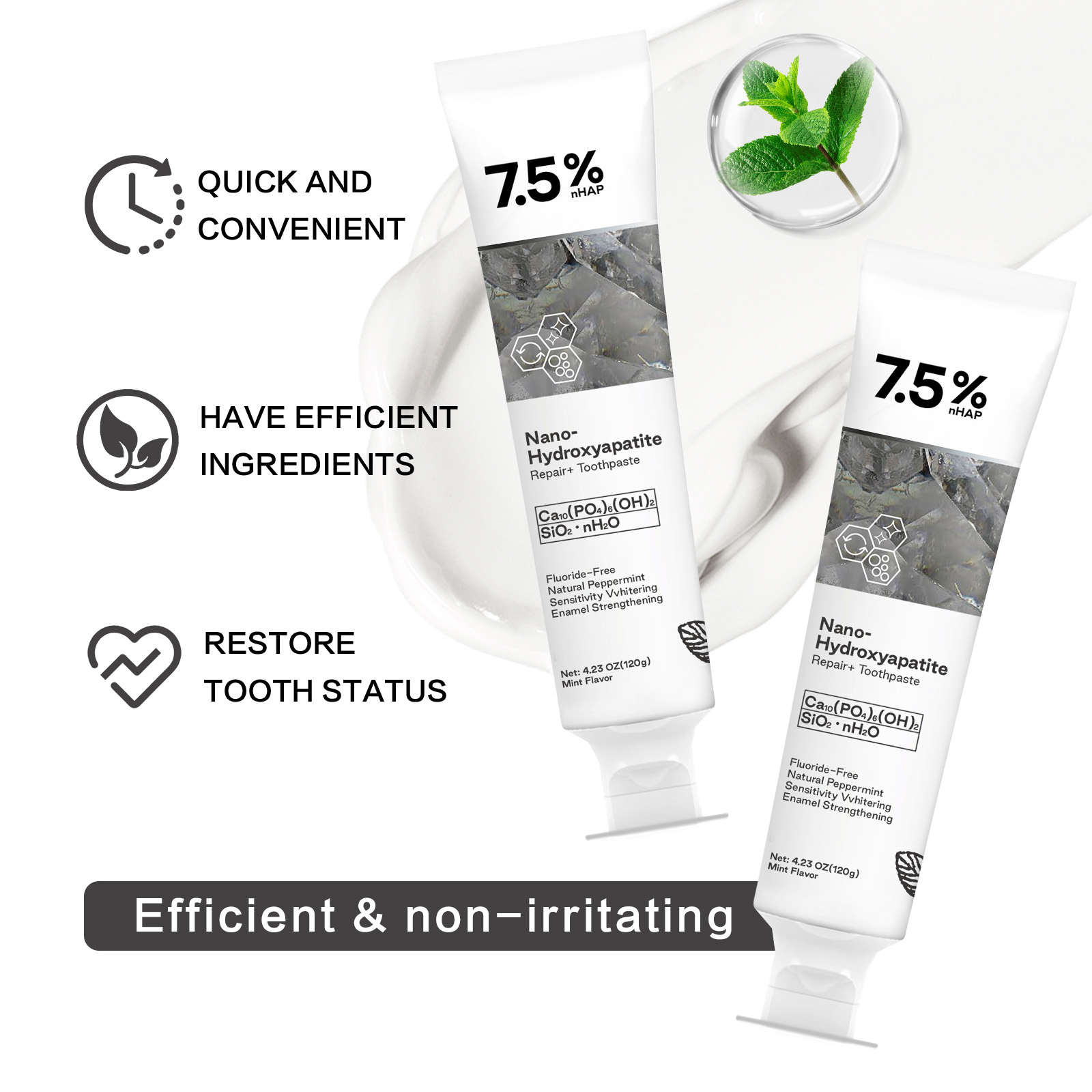 Nano Hydroxyapatite Toothpaste - Teeth Whitening Treatment 评论和价格