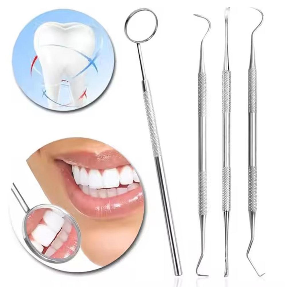 4PCS Oral Care Tool Kit Stainl - Teeth Whitening Mouthwash 评论和价格