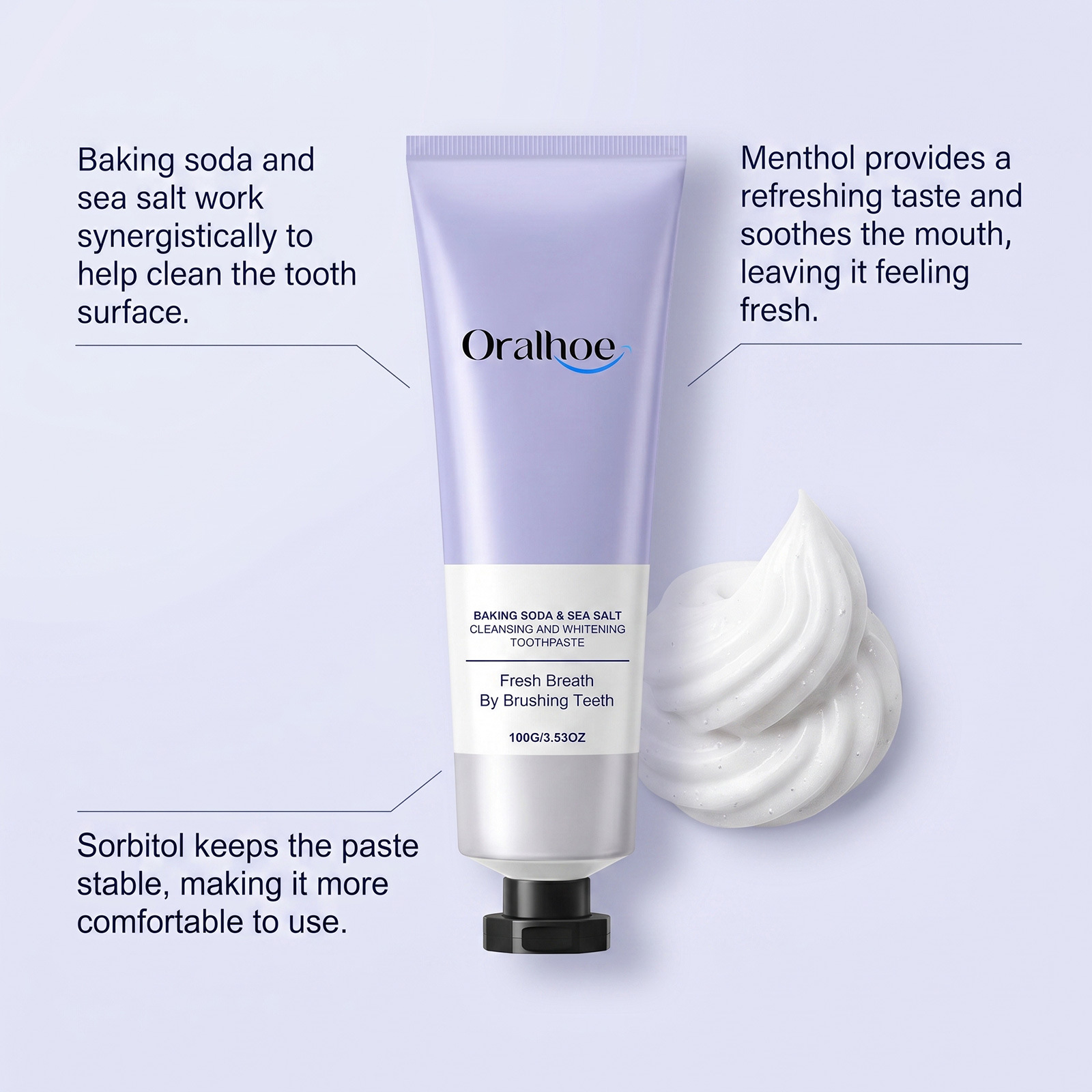 Oralhoe Baking Soda & Sea Salt - Teeth Whitening Treatment 评论和价格
