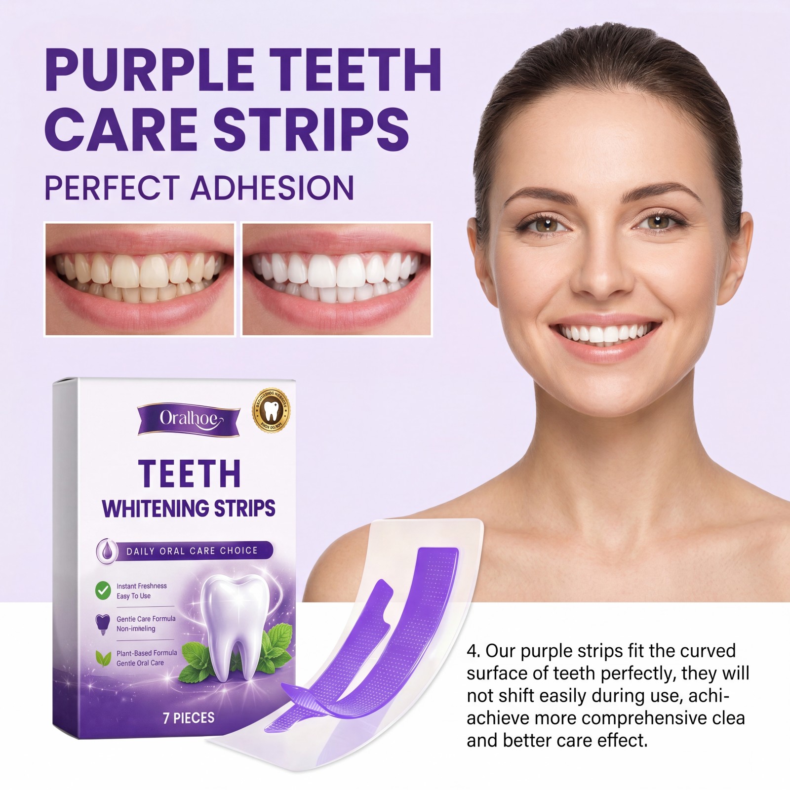 Purple Teeth Whitening Strips  - Teeth Whitening Street 评论和价格