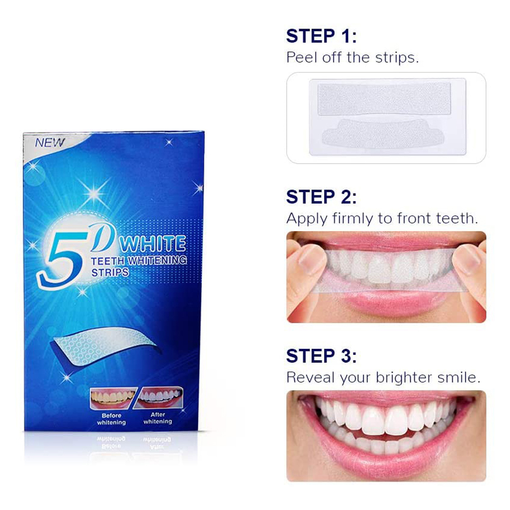 5D White Teeth Whitening Strip - Teeth Whitening Essence 评论和价格