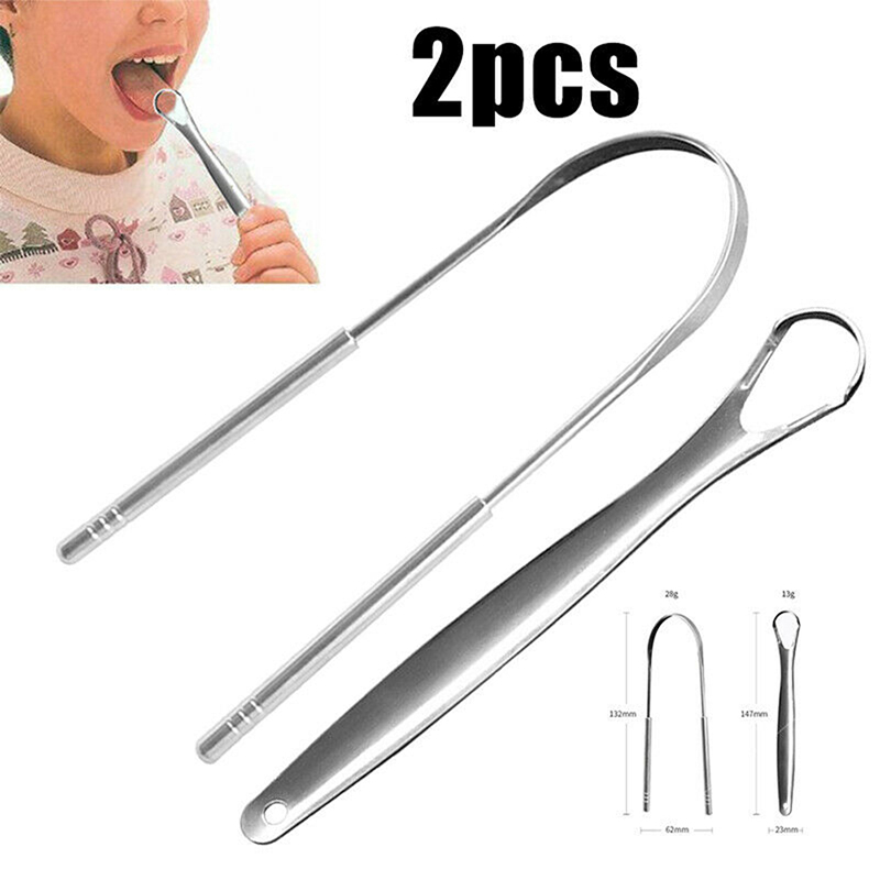 2Pcs Tongue Scraper Stainless  - Tongue Scraper Metal 评论和价格